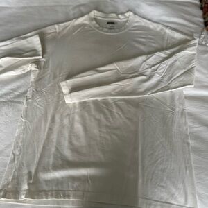 Saks Fifth Avenue Cream Long Sleeve Tee